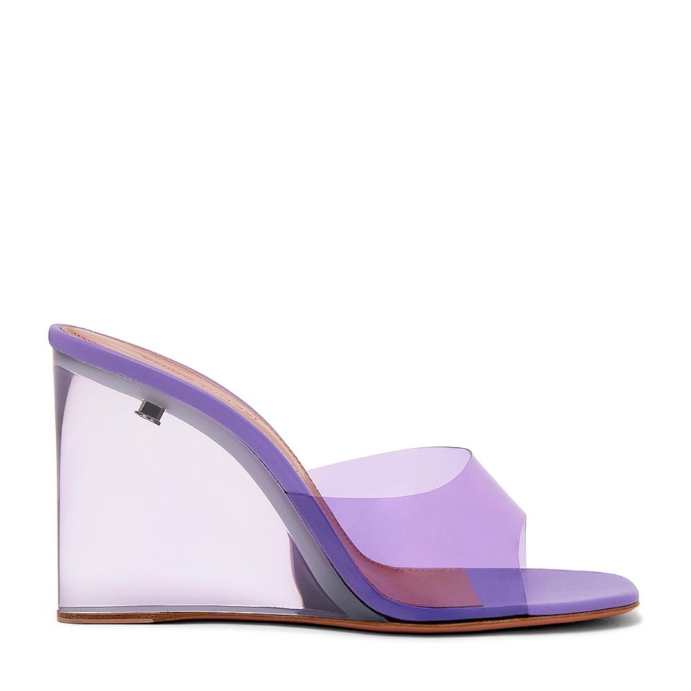 Amina Muaddi Lupita Glass wedge